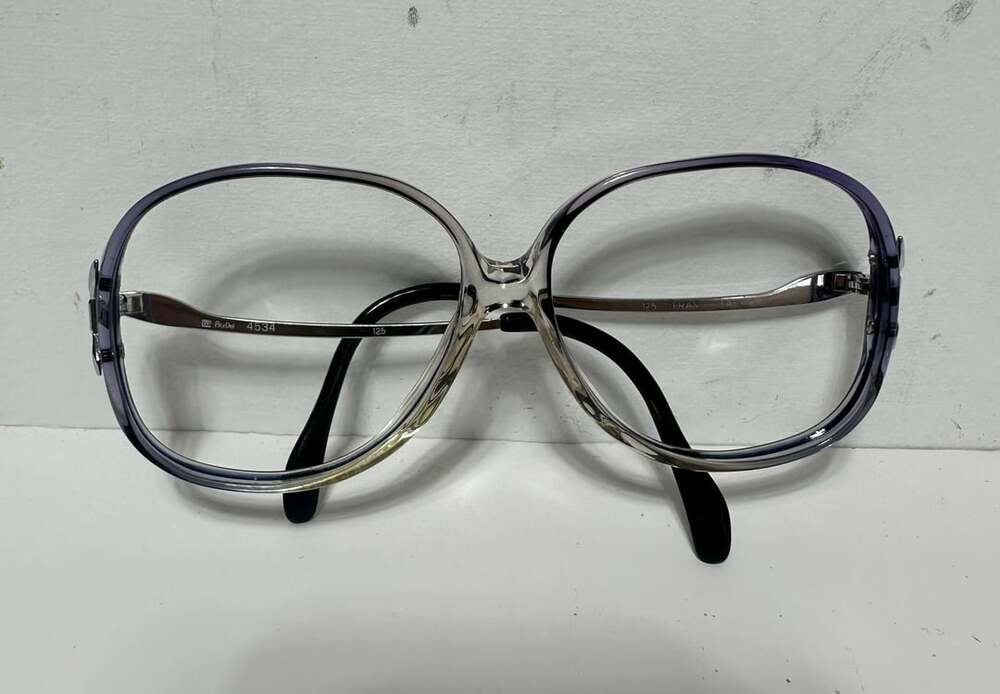 LUXOTTICA Metal Temples Vintage 1980s Glasses Frame For Women/made In Italy